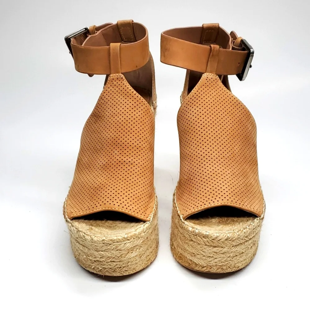 Marc Fisher MLANNIE Ankle Strap Platform Espadrilles 6M
